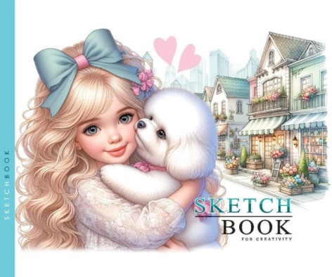 Скетчбук 7БЦ,  165х128 мм, 24 аркуша, папір офсет 100 г/м2,  чисті арк. Мат. ламінація.диз.24349