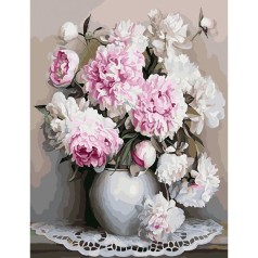 Роспись по номерам Пышные пионы