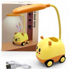 Настільна лампа з точилкою для олівців (максимальна висота - 27 см) жовта