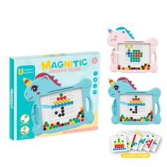 Доска единорог, 28-25-1,5см, магнитная игра, магнитная мозаика, карточки, 2 цвета, в кор-це, 28,5-25,5-2,5см 