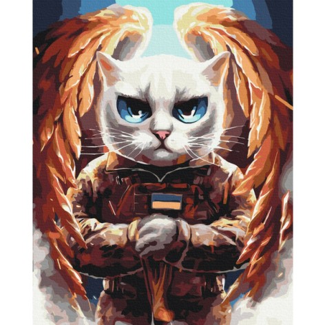 Картина за номерами: Котик Ангел© Маріанна Пащук 40*50 BS53421