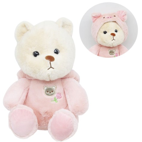 Мягкая игрушка "Мишка в костюмчике", розовый