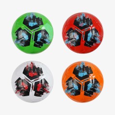 М`яч футбольний 4 види, вага 300-310 грамів, гумовий балон, матеріал PVC, розмір №5, МІКС /80/