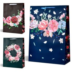 Пакет подарунковий паперовий S "Flower evening" 18*23*10см R91261-S (720шт) 6 шт. в уп. //