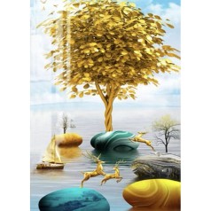 Алмазная мозаика, на рельсах 