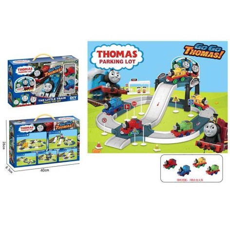 Трек  “Thomas”, 2 паровозика, металлопластик, аксессуары, наклейки, в кор. 40*8*26 см 