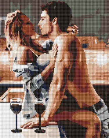 Алмазная мозаика - "Страстный завтрак", 40х50см