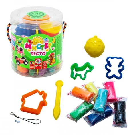 Набор теста для лепки Мистер тесто 18 цветов