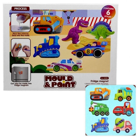 Набор для творчества (гипс, магниты, формы, посуда, палитра, краски, кисточки)