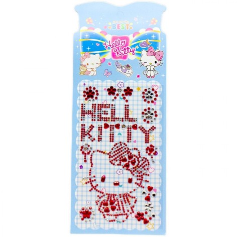 Наліпки-стразі HELLO KITTY червона