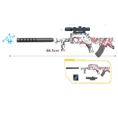 Автомат игрушечный, MH202B стреляет гелевыми пулями, мишень, прицел