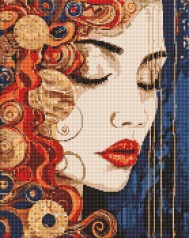 Набор с алмазной мозаикой Прекрасная девушка Ideyka 40х50 см AMO8033