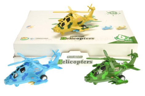 Вертоліт іграшковий інерційний 6 шт. у коробці 40,8*31,6*8,4 см