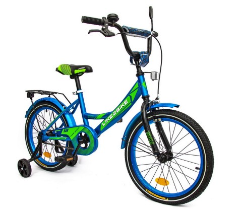 Велосипед детский двухколесный 18'' 211802 Like2bike Sky, со стальной рамой, со звонком, с ручным тормозом, голубой, сборка 75%