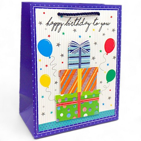 Пакет подарочный (18х10х23 см.), синий