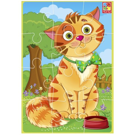 Игра развивающая Vladi Toys мягкие пазлы А5 Малыш сможет "Кот"