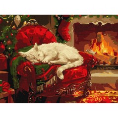 Набір для розпису по номерах "Святковий затишок" 30х40 см