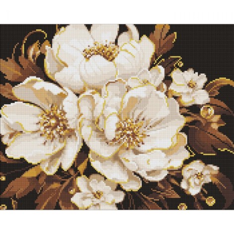 Алмазная мозаика "Белая нежность" 40х50 см