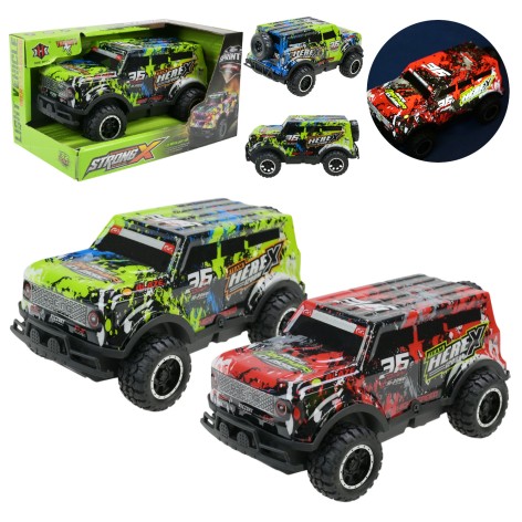 Игрушечный джип на батарейках 2 цвета свет звук 18,5x11x10,5 см (96)