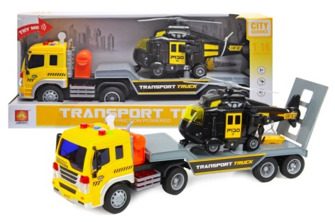 Грузовик з вертолетом інерційний (з музикою і світлом) WY571C