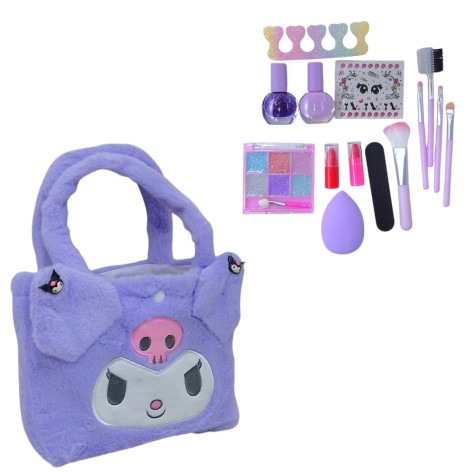 Сумочка мягкая с набором косметики "Sanrio: Куроми", (сиреневая)