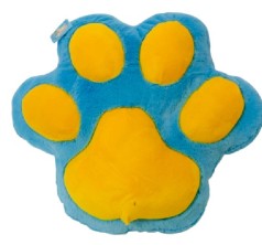 М'яка іграшка Подушка лапка мала блакитно-жовта, 35*40 см