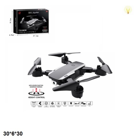 Радіокерований Квадрокоптер D19HW HD камера,Wi-Fi,світ.кор.30*6*30 