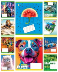 Тетрадь 24 арк.линия Твердая 52301 Микс2, 20/320, 10к. цена за 20 шт.