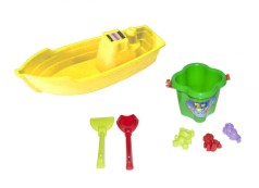 Човен з пісочним набором жовтий