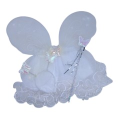 Набір феї (крила, спідниця, обруч, паличка) білий