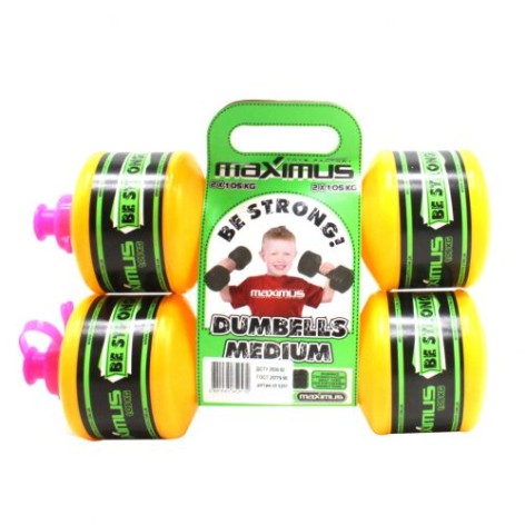 Гантели-бутылочки, 2 штуки (1,05 кг), желтые