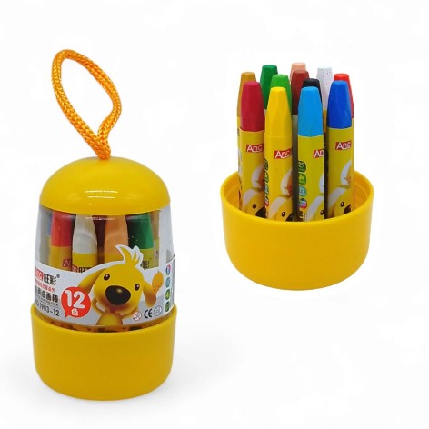 Набір воскових крейд для малювання, 12 кольорів.