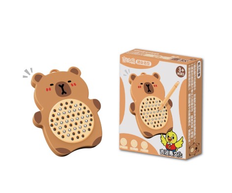 Дощечка з магнітною мозаїкою, 3 види – капібара, тигр, ведмедик 19 см