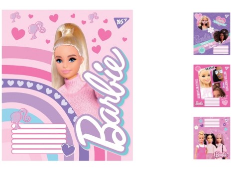 Тетрадь А5/12 кл. YES Barbie, тетрадь учащихся. 25 шт. в уп. 766189