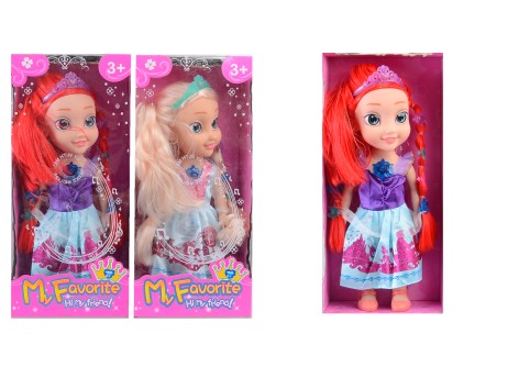 Кукла 33 см 9800/35A принцесса со светящимися волосами, музыкальная 4 вида 38*10*17