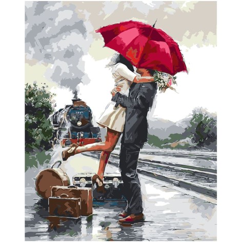 Картина по номерам 0141 ОРТ цв. Встреча на перроне 40*50