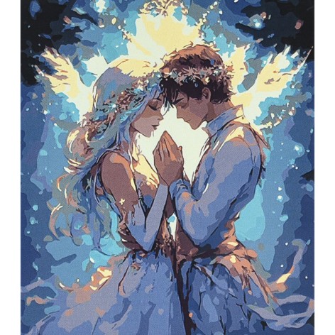 Набір для розпису по номерах Магія любові Strateg розміром 40х50 см (VA-4640)