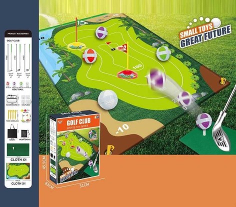 Гольф 20 мячей, 3 телескопические ключки, сумка, мат с разметкой, в кор. /18/