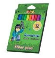 Фломастери 12 кольорів у картонній коробці Level Up