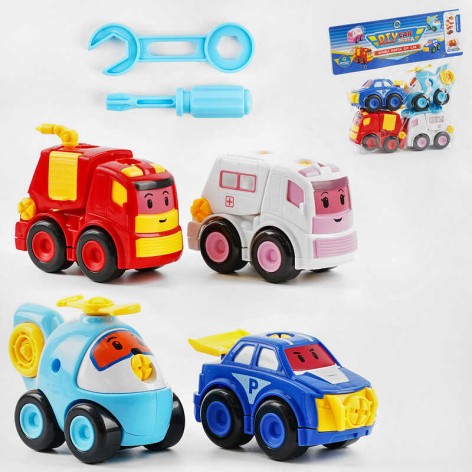 Набір машин спецтранспорт, конструктор, у п/е 