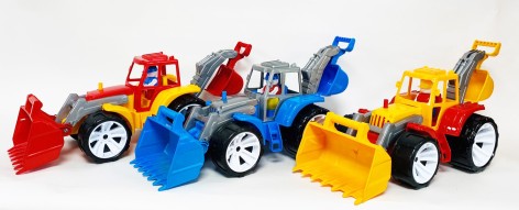 Трактор игрушечный BAMS 2 ковша цветная Bamsic