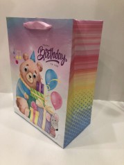 Пакет подарочный бумажный, 30х40х17 см, бумажный мелованный, 157г/м2 + дизайн з оченятами, що рухаються 4 шт. в уп.