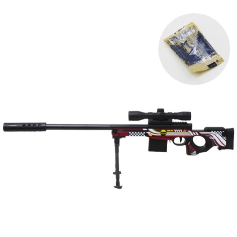 Автомат игрушечный, MH203C стреляет гелевыми пулями, мишень, прицел