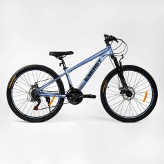 Велосипед Спортивний Corso 26" дюймів «Energy» рама сталева 13’’, обладнання Shimano 21 швидкість, зібран на 75% /1/