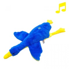 Мягкая игрушка Гусь желто-голубой, 60 см, музыкальный