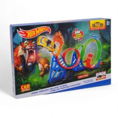 Трек Hot Wheels з інерційною машинкою в коробці