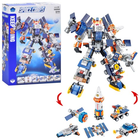 Конструктор космічна техніка, 6в1, 644 деталей, в кор-ці, 42-27-6,5см 