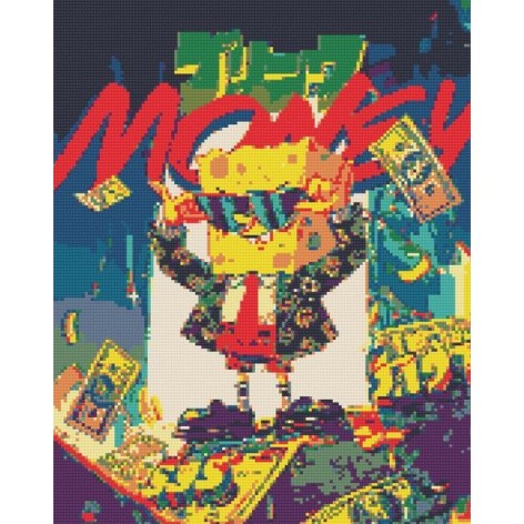 Алмазна мозаїка Origami "Спанчбоб з грошима" 40х50 см (OD31680)