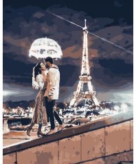 Картина по номерам живопись "Любов у Парижі" 40*50см