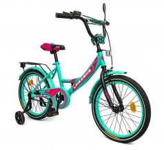 Велосипед дитячий 2-х коліс.18'' 211803(1 шт)Like2bike Sky, бірюзовий, рама сталь, зі дзвінком, руч.гальмо, складання 75%
